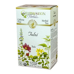 Thé bio sans cafféine au tulsi - Celebration Herbals