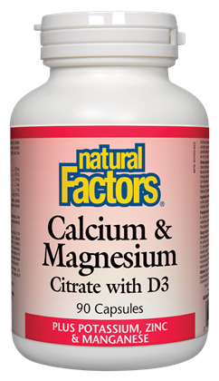 Calcium et magnésium citrate avec D3 - Natural Factors