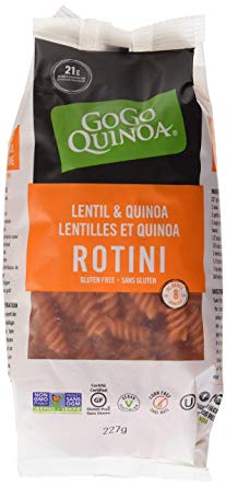 Pâtes Rotini lentilles et quinoa sans gluten - Gogo Quinoa