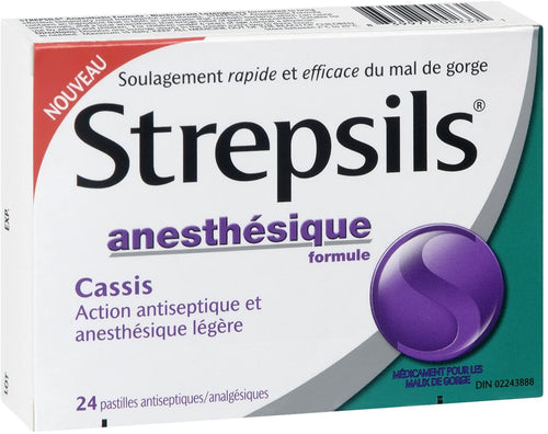Pastille cassis, action antiseptique, - Strepsils