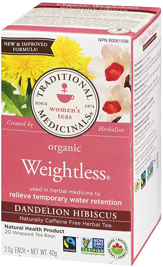 Thé bio weightless au pissenlit et hibiscus - Traditional Medicinals