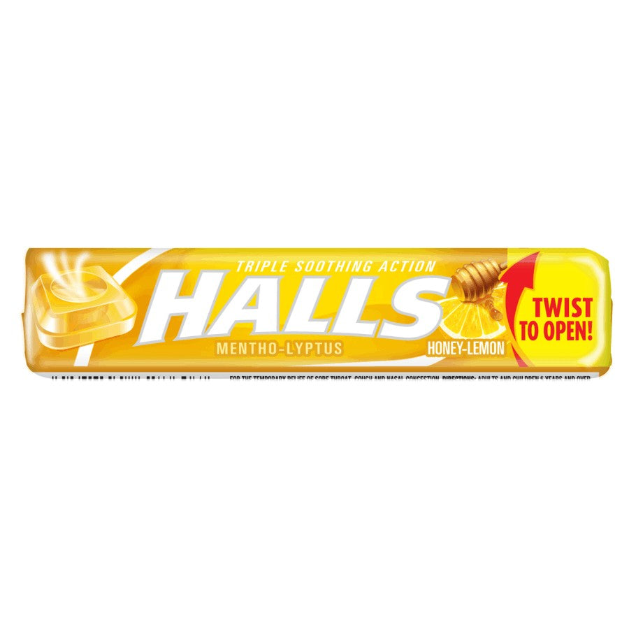 Pastille, Saveur Miel et citron, soulage la toux et apaise les maux de gorge, soulage la congestion nasale - Halls