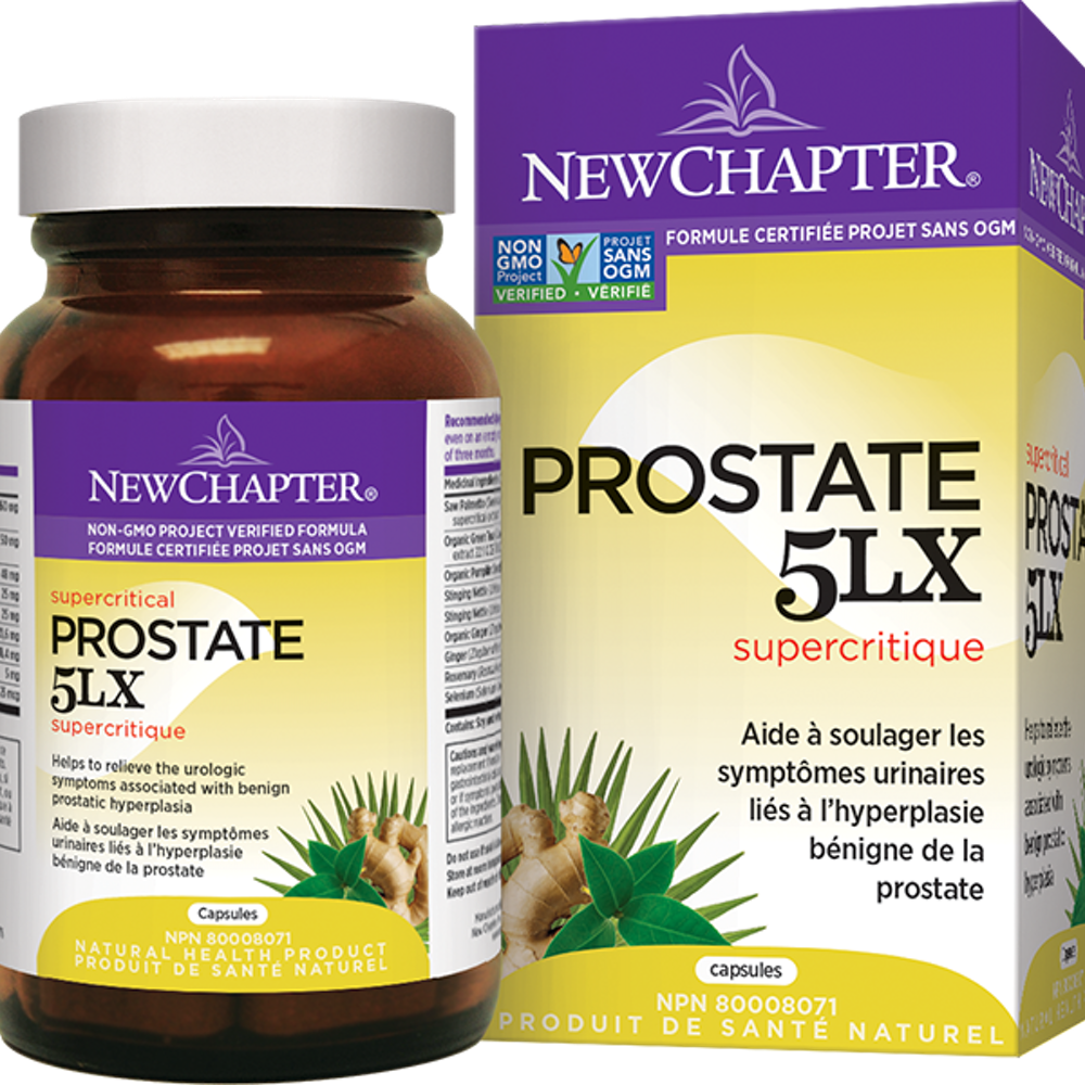 Prostate 5LX soulage les symptôme urinaire de l’hyperplasie - New Chapter