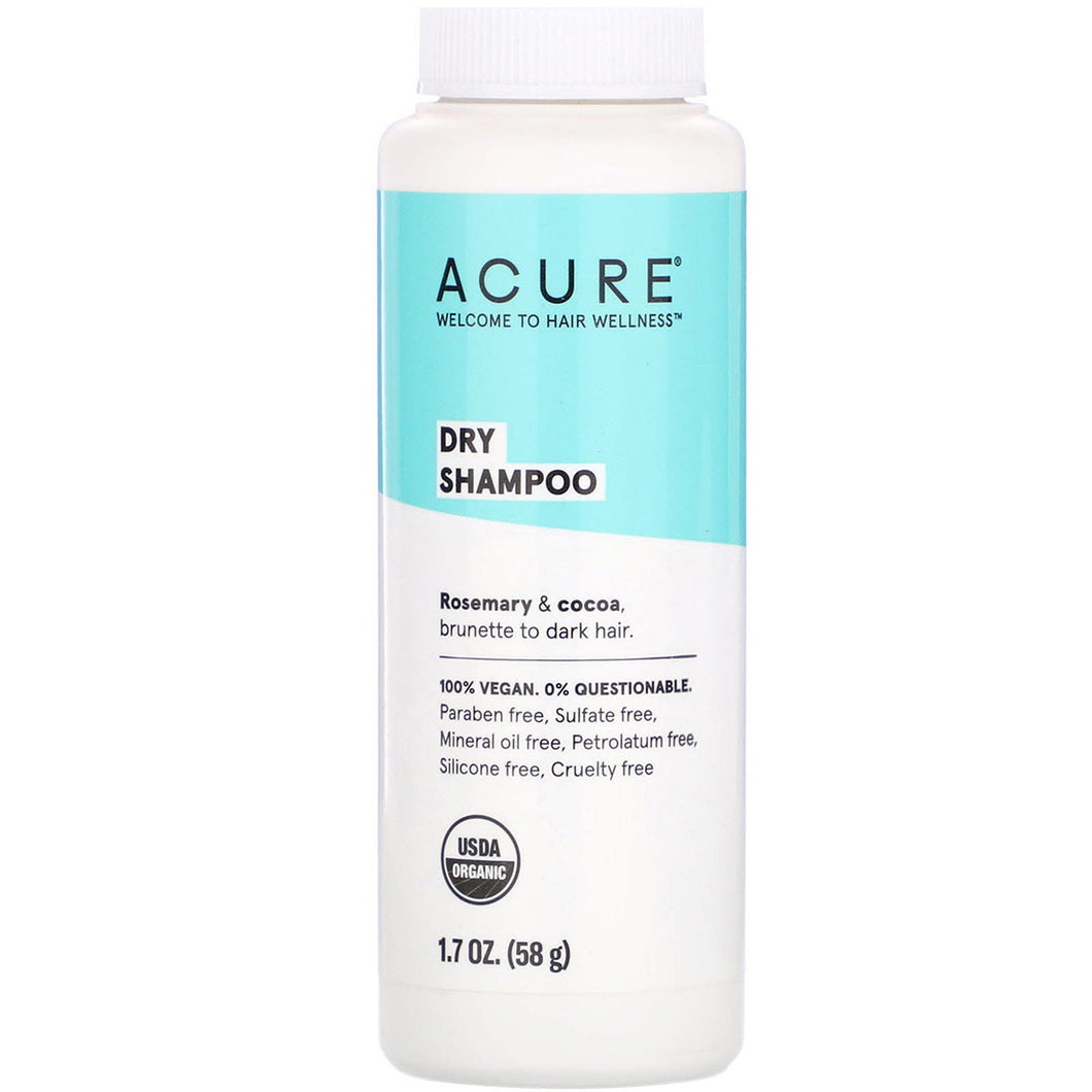 Shampoing sec pour cheveux  (romarin et cacao) - cheveux bruns à foncés - Acure