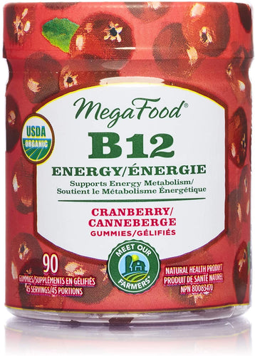 Vitamine B12 à la canneberge soutien le métabolisme énergétique - Mega Food