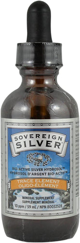 Hydrosol d’argent bio-actif, oligo-élément 10 ppm - Sovereign Silver