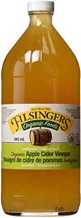 Vinaigre de cidre de pomme biologique avec la mère brute non filtrée non pasteurisée - Filsingers organic foods