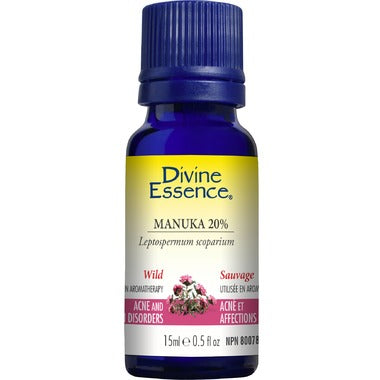 Divine essence, extrait d'huile essentielle manuka 20% sauvage bio - Divine essence