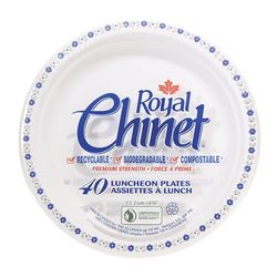 Assiettes de papier rondes à motifs de 22,2 cm - Royal Chinet