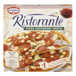 Pizza à croûte mince au pepperoni et pesto surgelée, Ristorante - Dr. Oetker