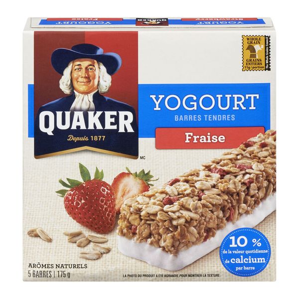 Barres tendres à la fraise et au yogourt - Quaker