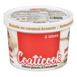 Crème glacée à l'ancienne marbrée à saveur de caramel écossais - Coaticook