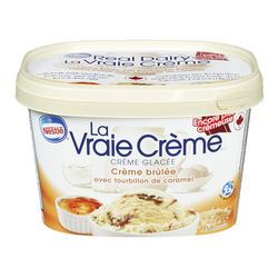 Crème glacée à saveur de crème brûlée avec tourbillon de caramel, La Vraie Crème - Nestlé