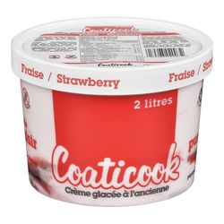 Crème glacée à l'ancienne à saveur de fraise - Coaticook