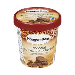 Crème glacée à saveur de chocolat et morceaux de chocolat - Häagen-Dazs