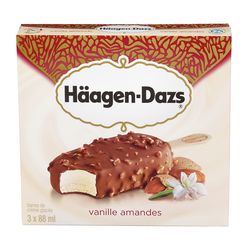 Barres de crème glacée à saveur de vanille et amandes - Häagen-Dazs