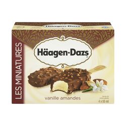 Barres de crème glacée à saveur de vanille et amandes, Les Miniatures - Häagen-Dazs