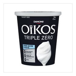 Yogourt grec triple zéro nature 0 %, Oikos - Danone