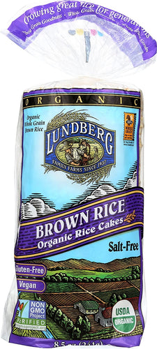 Galettes de riz brun entier bio sans sel - Lundberg