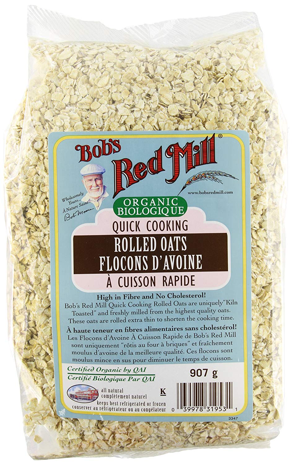 Flocons d'avoine à cuisson rapide biologique 