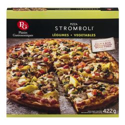 Pizza à croûte mince aux légumes surgelée, Stromboli - Plaisirs Gastronomiques