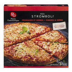 Pizza à croûte mince fromages et herbes surgelée, Stromboli - Plaisirs Gastronomiques