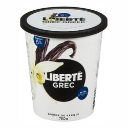 Yogourt à la gousse de vanille 5 %, Grec - Liberté