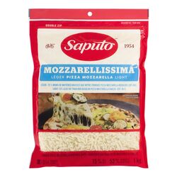 Fromage pizza mozzarella râpé Mozzarellissima™ - 1 kg - Saputo Lite