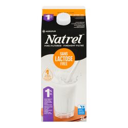 Lait sans lactose 1 % - 2 L - Natrel