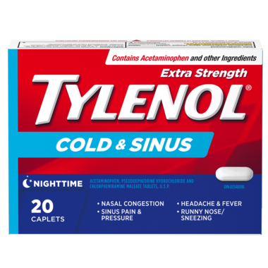 Tylenol Rhume et Sinus Extra fort 20 comprimés nuit - Tylenol
