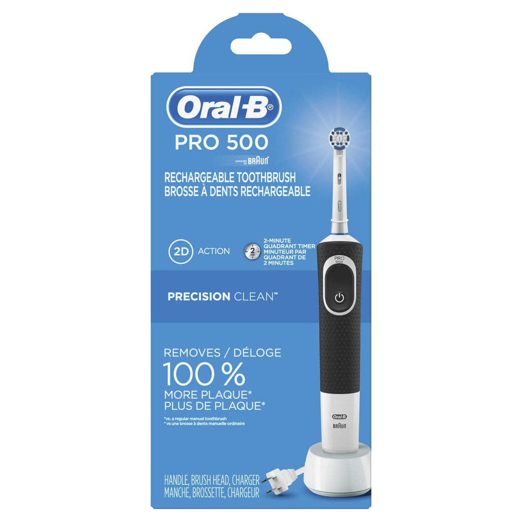 Oral-B, brosse à dents électrique rechargeable pro 500 - Oral-B
