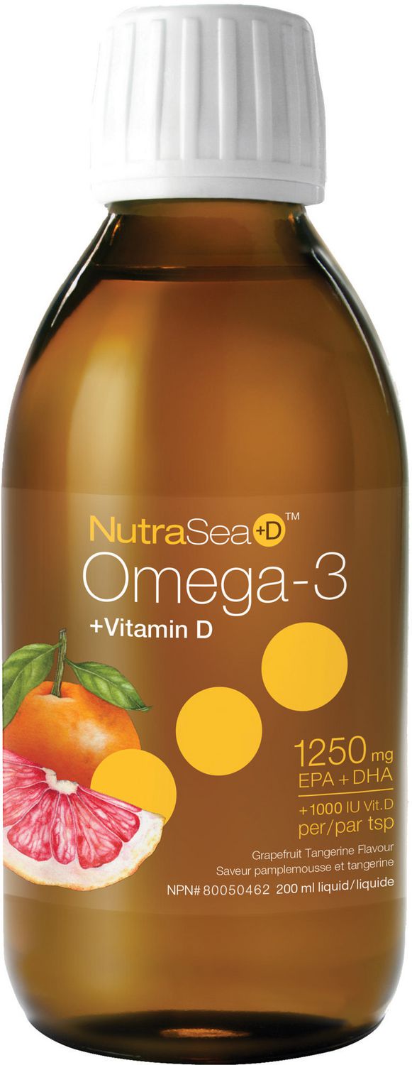 NutraSea Oméga-3 + Vitamine D - Saveur pamplemousse et tangerine - Nature's Way