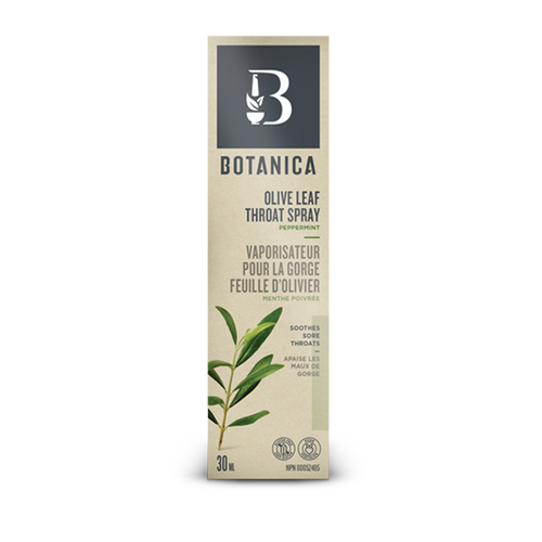 Botanica - Vaporisateur pour la gorge feuille d’olivier (menthe poivrée) - Botanica