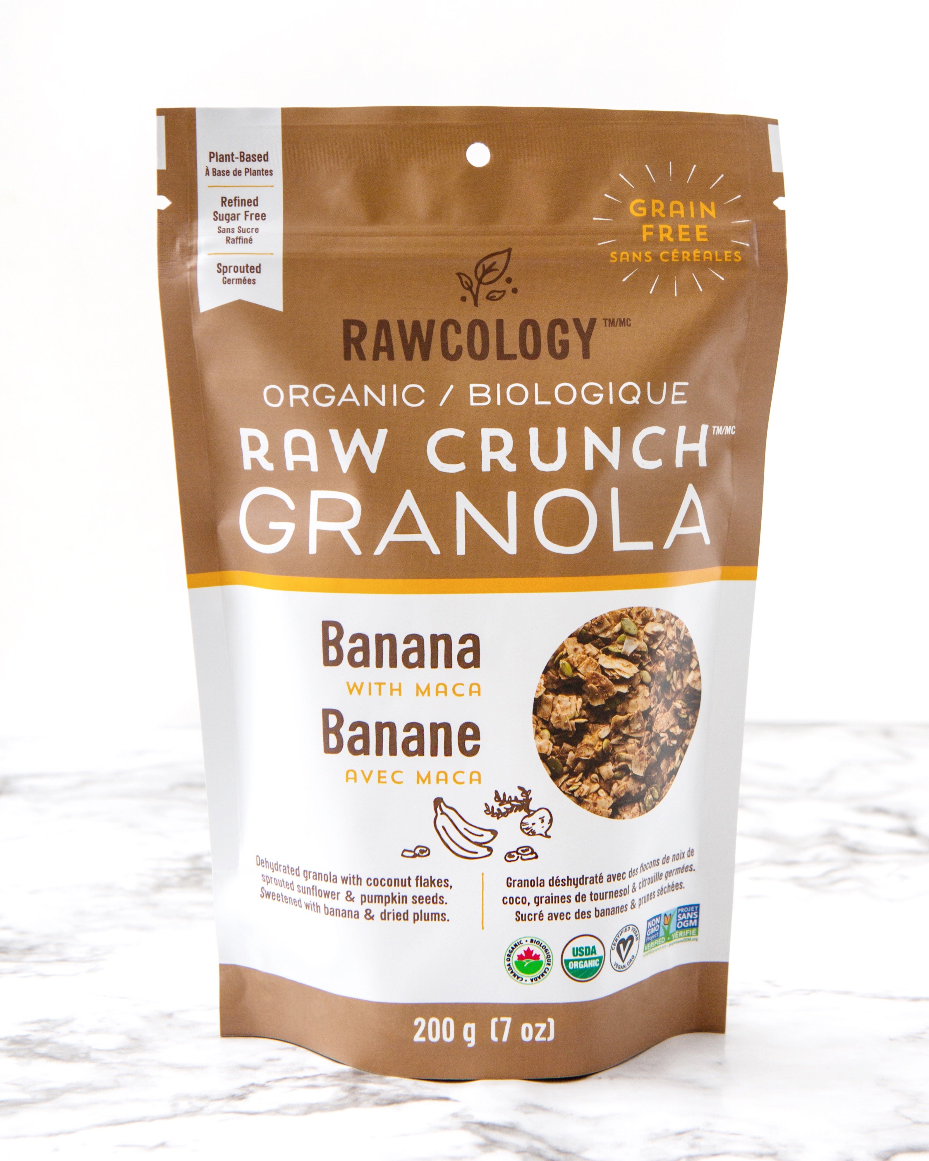 Crunch granola biologique banane et maca 