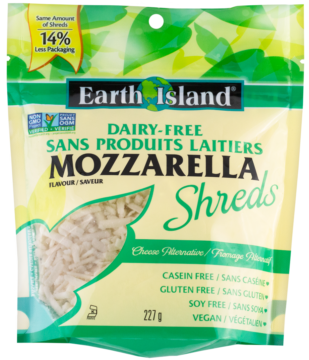 Fromage alternative sans produits laitiers saveur Mozzarella sans gluten - sans caséine- sans soya - végétalien 