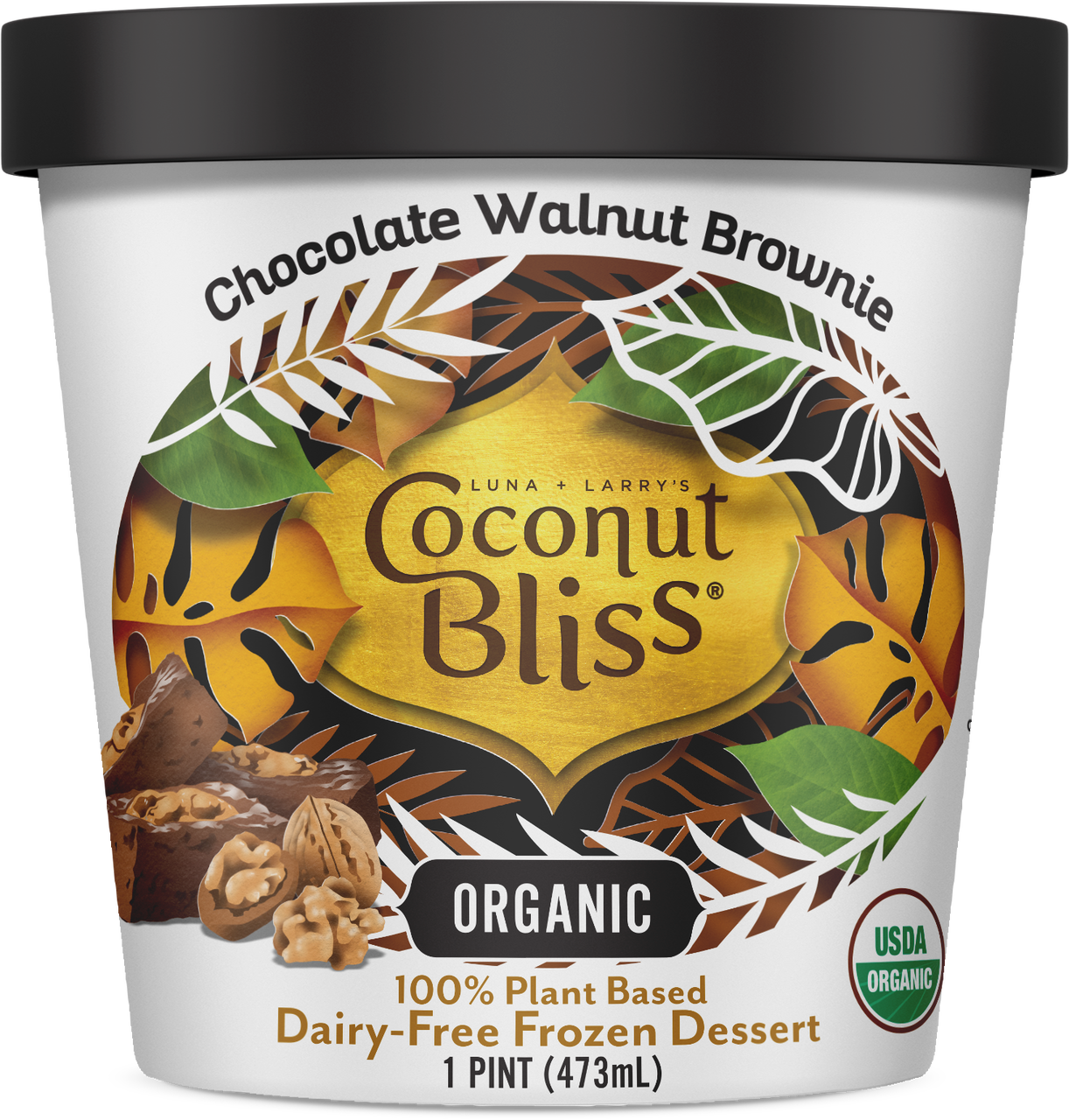 Dessert glaçé biologique (à base végétale sans produits laitiers) - Brownie chocolat et noix - Coconut Bliss