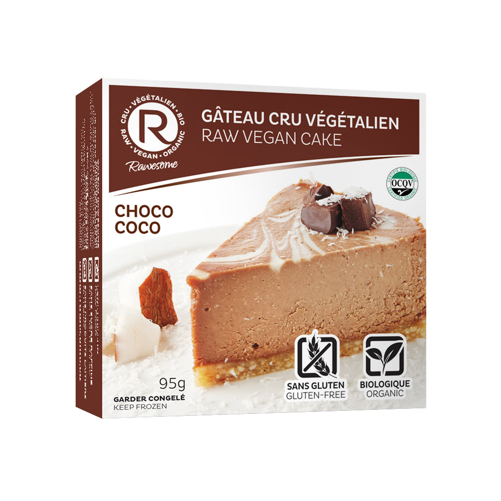 Choco coco raw vegan cake slice - Rawesome