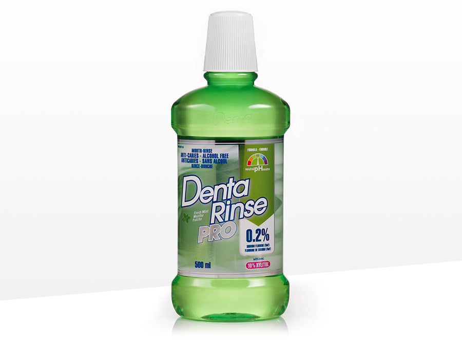 Denta Rinse pro, rince bouche sans alcool, 0.2% fluorure de sodium, menthe - Denta