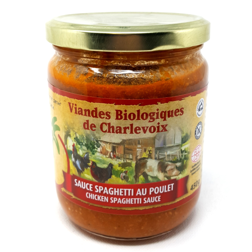 Sauce spaghetti au poulet - Viandes biologiques de Charlevoix