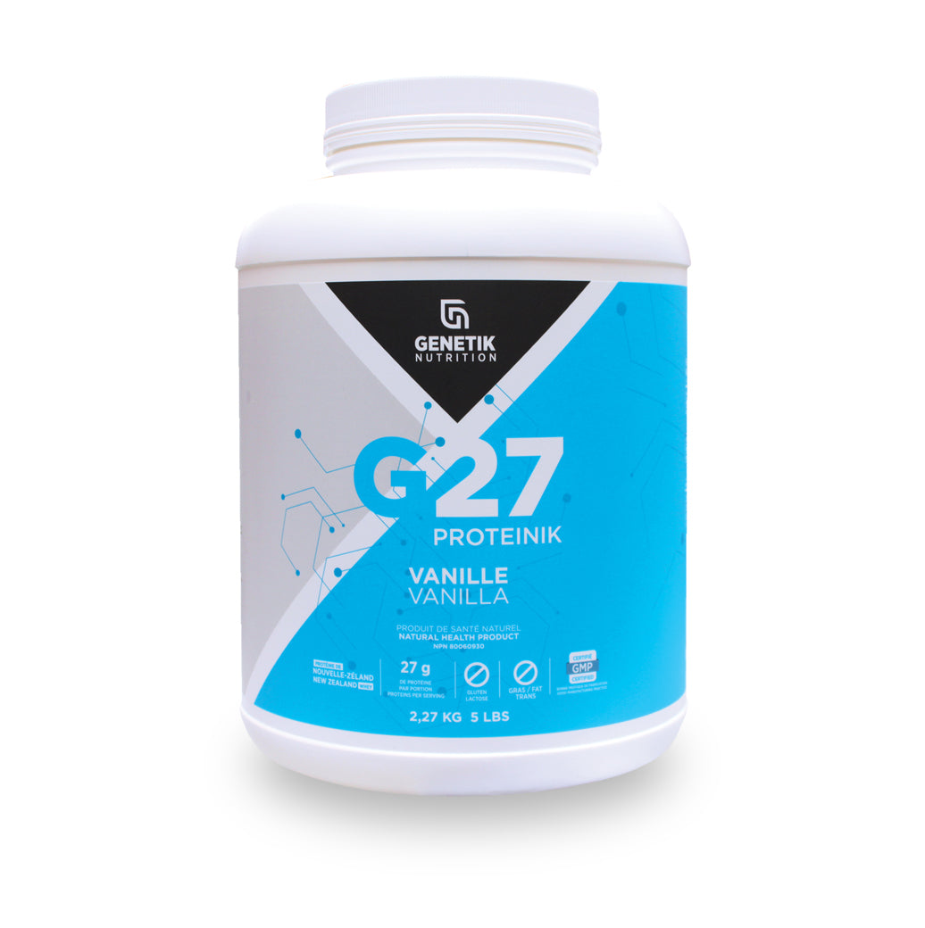 Protéine de lait G27 sans lactose et gluten - 2,27 kg - Genetik Nutrition