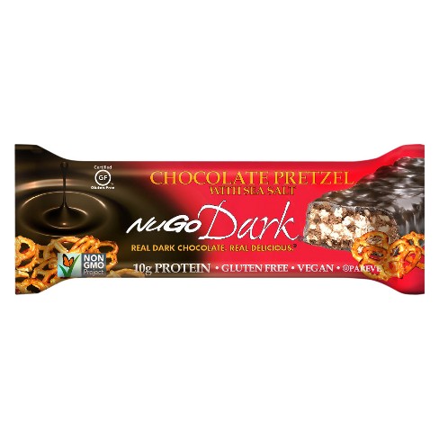 Barre protéinée sans gluten au chocolat et pretzel - Nugo