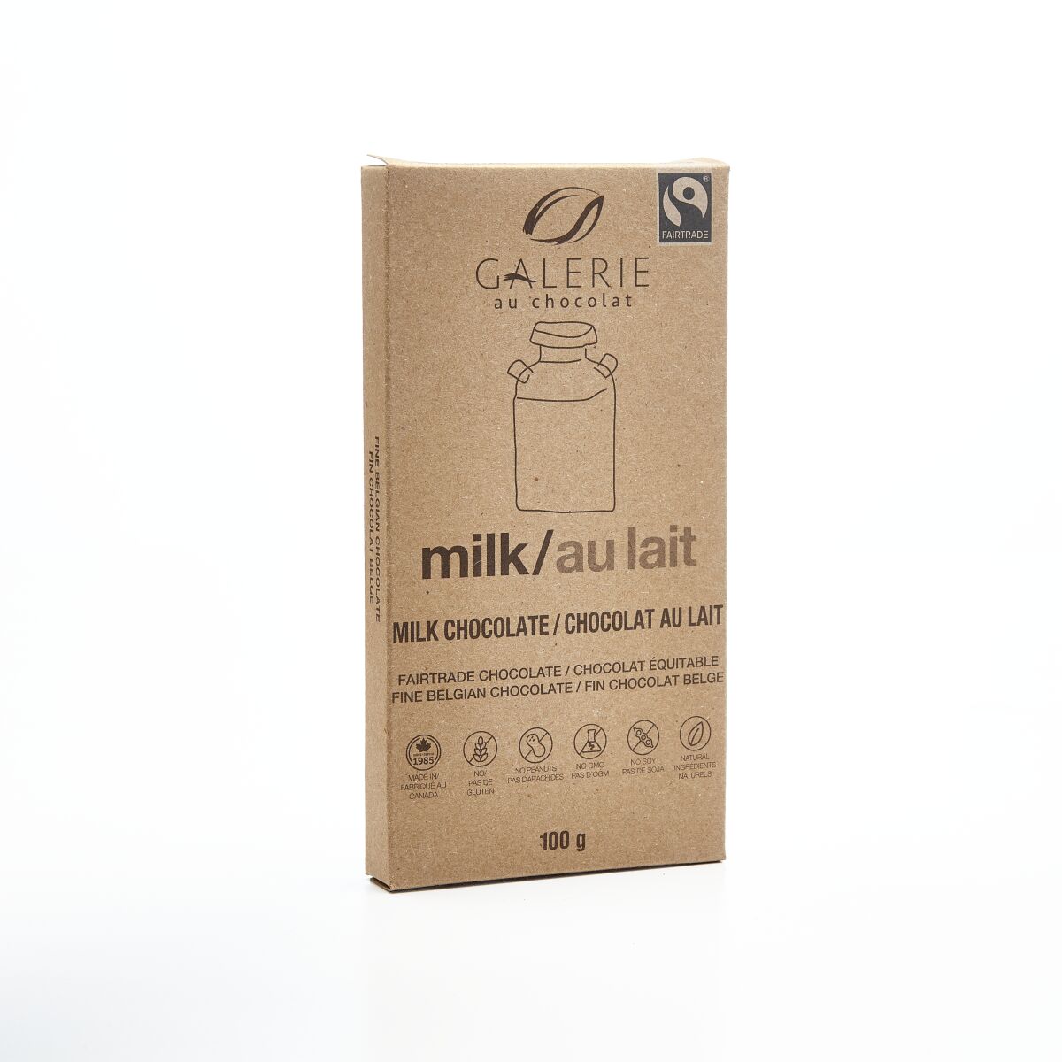 Tablette de chocolat au lait équitable - Galerie au chocolat