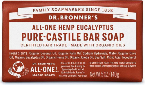 Savon en barre de castille pur à l’eucalyptus - Dr Bronner’s