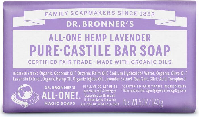 Savon en barre de castille pur - Lavande - Dr Bronner's