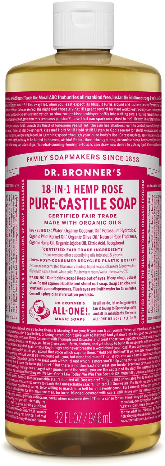 Savon biologique de castille pur à la rose 