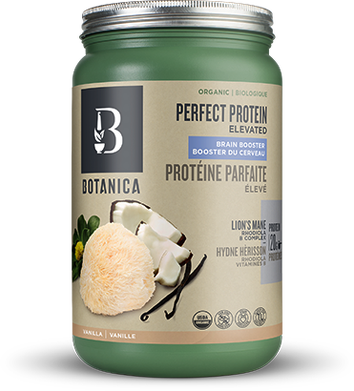 Protéine parfaite bio, booster du cerveau à la vanille - Botanica