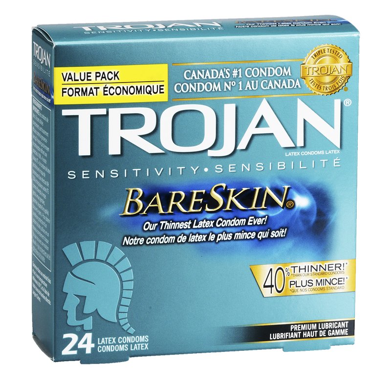 Préservatifs Bareskin minces en latex - Trojan