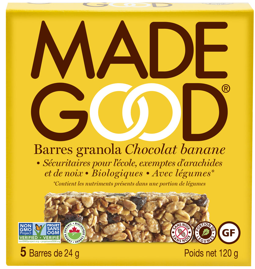Barre granola chocolat banane - Made Good