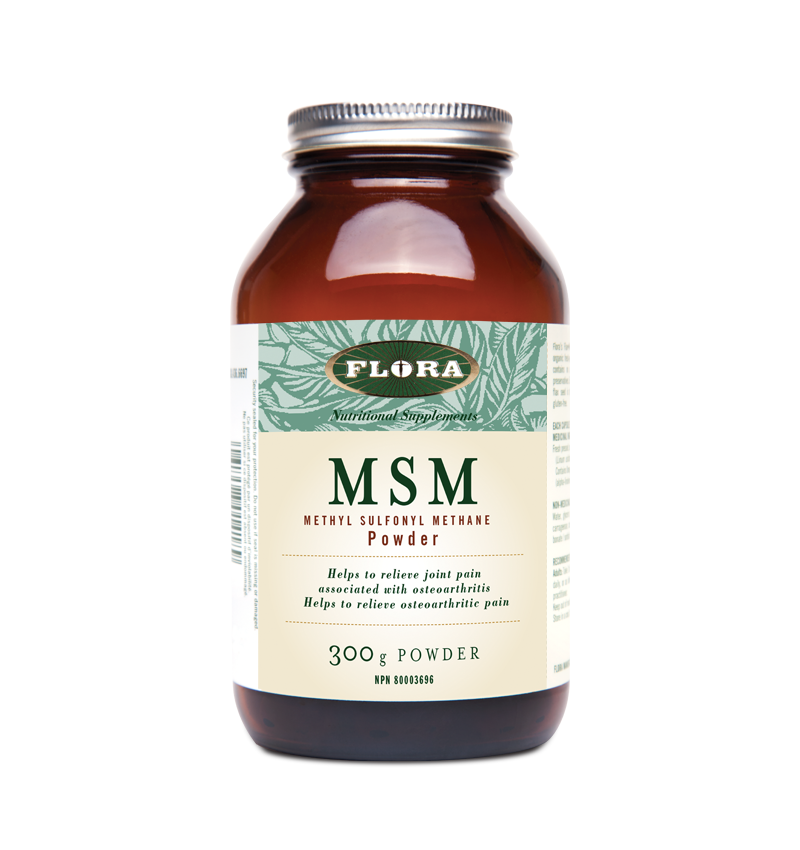 MSM, méthylsulfonylméthane en poudre aide à soulager les douleurs articulaires - Flora