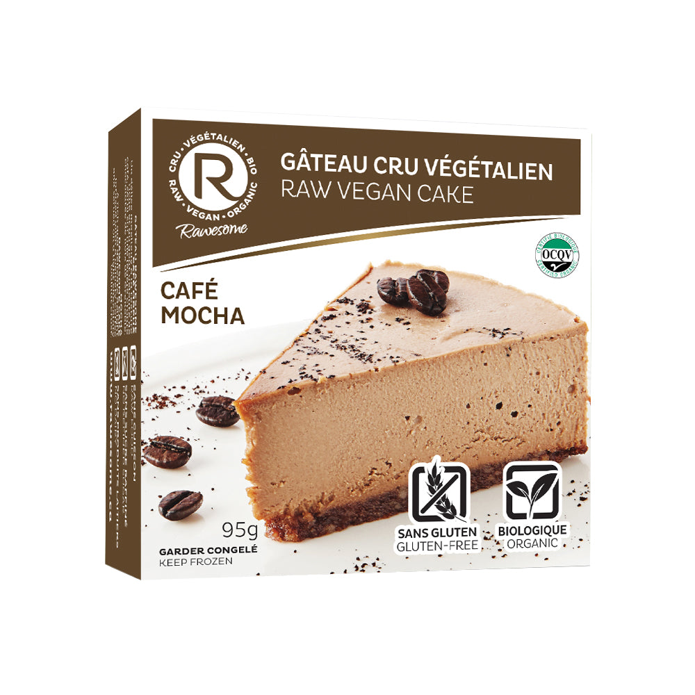 Mocha raw vegan cake slice - Rawesome